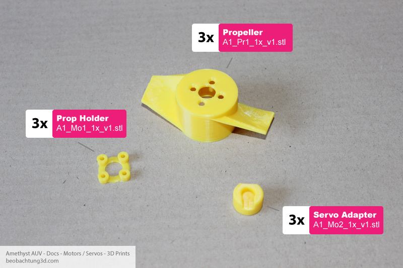 Amethyst AUV Motor Preparation - 3D Prints
